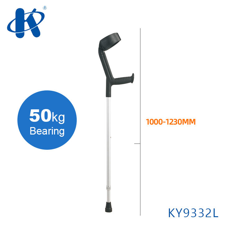 Kaiyang KY9332L Aluminum Best Black Buy elbow Forearm Crutches Mental Walking Stick Crutch